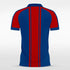 Royal&Red Striped Soccer Uniform Design