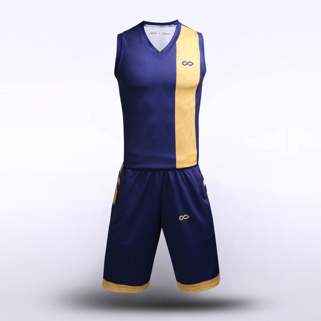 Blue&Yellow Sublimated Basketball Set