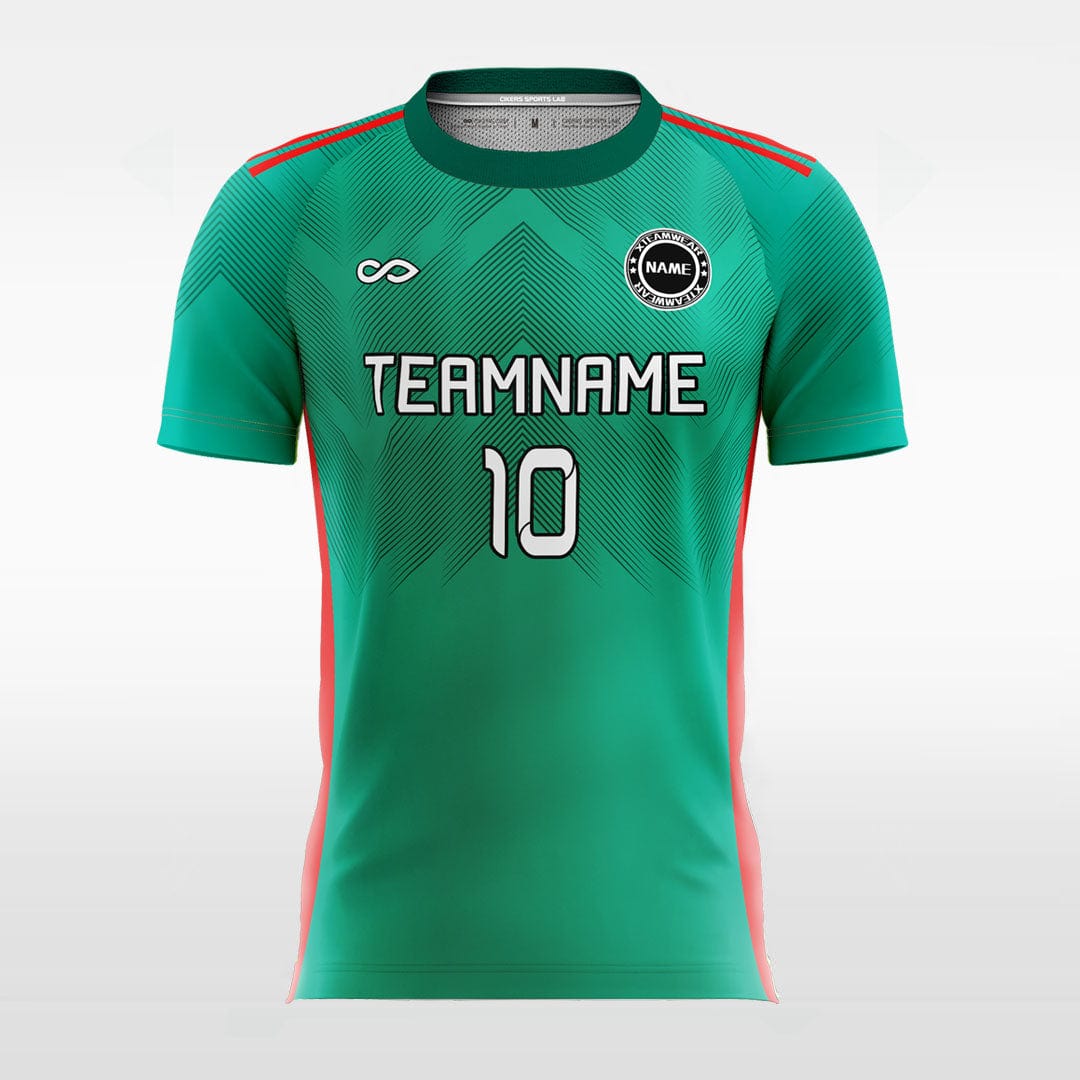 Apple Green Stripe Soccer Jersey
