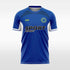 blue custom soccer jersey
