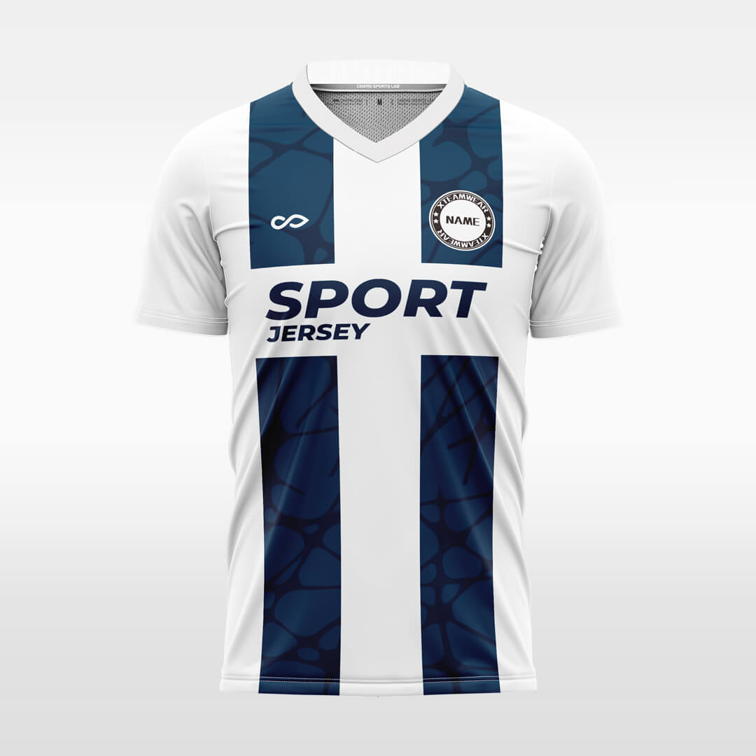 blue custom soccer jersey