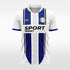 blue custom soccer jersey