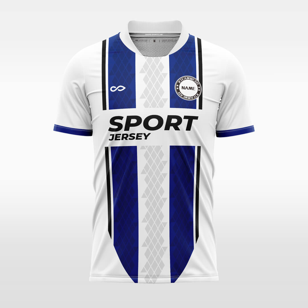 blue custom soccer jersey