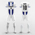 blue custom soccer jerseys kit