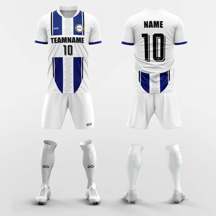 blue custom soccer jerseys kit