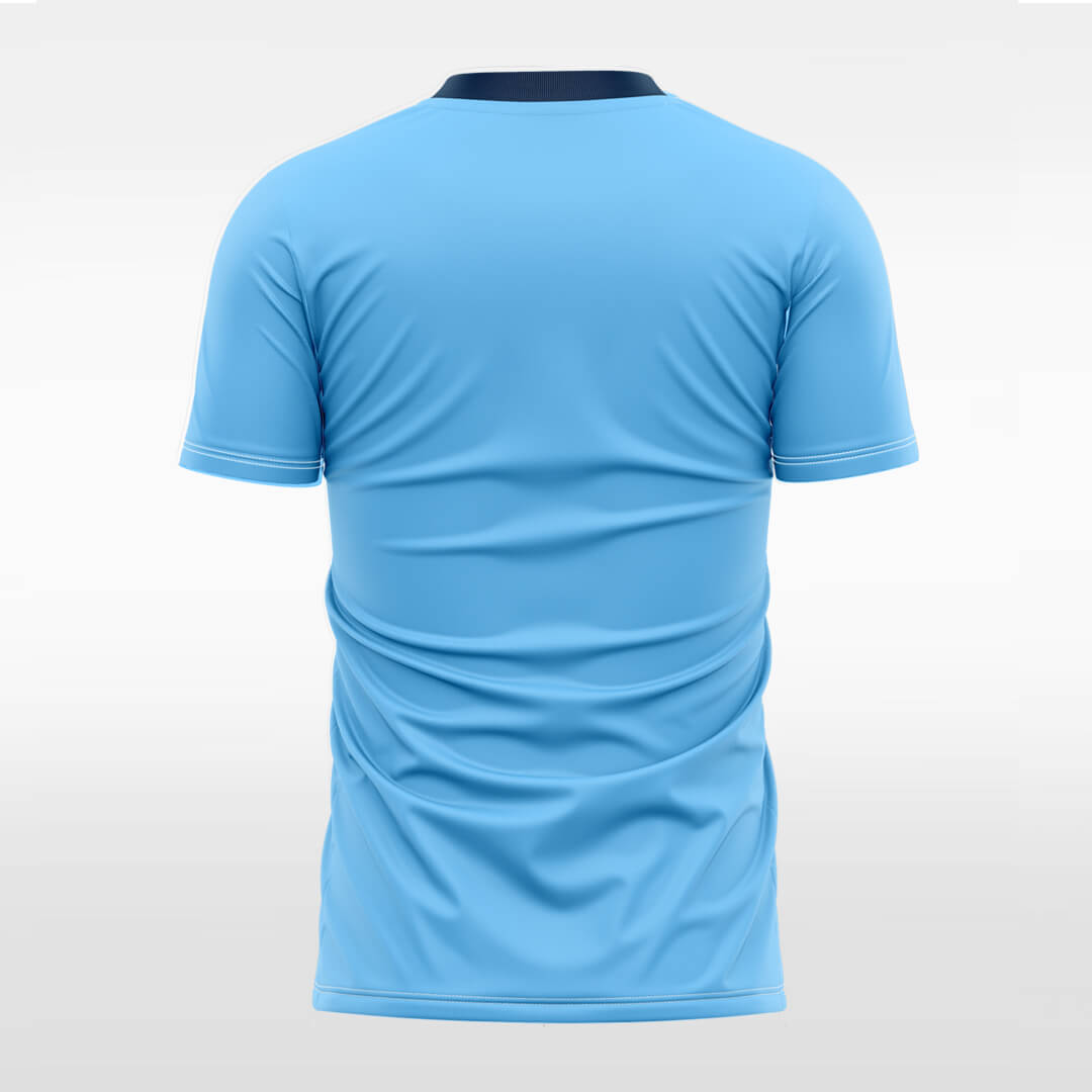 blue sublimated soccer jersey