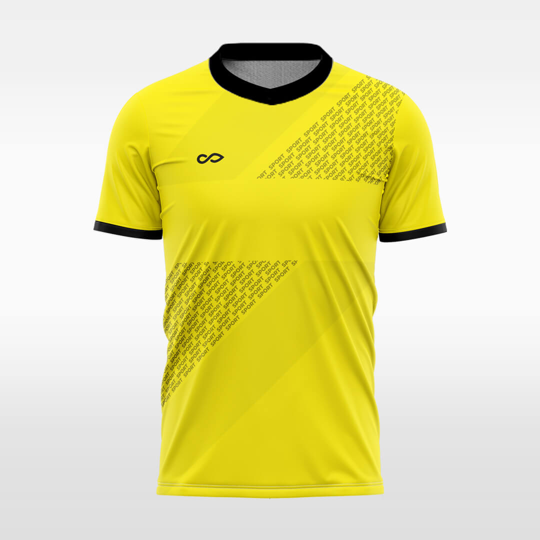 custom soccer jersey yellow sublimation