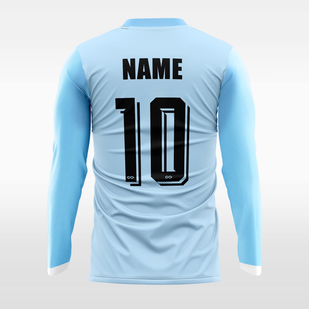 customized men sublimated long sleeve soccer jersey