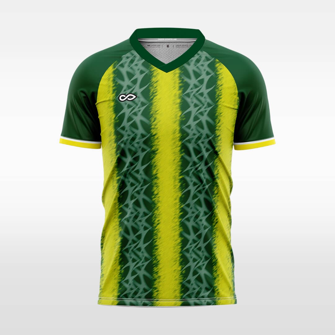 earnest custom soccer jersey green sublimation
