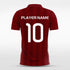 Red Stripe Custom Soccer Uniform