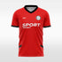 red custom soccer jersey sublimation