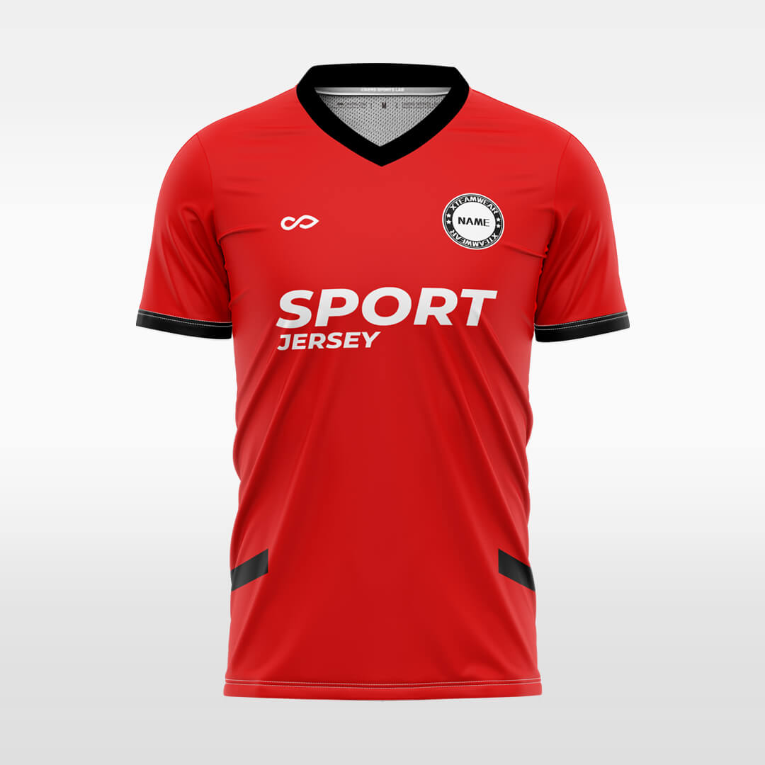 red custom soccer jersey sublimation