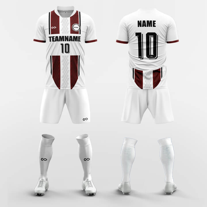 red custom soccer jerseys kit