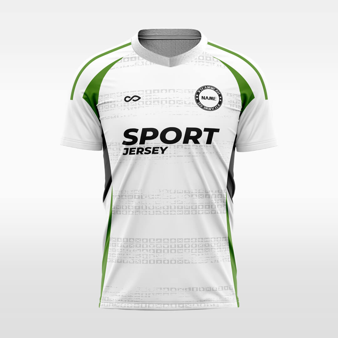 white custom soccer jersey