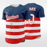 Flag - Customized Men's Sublimated Button Down Baseball Jersey