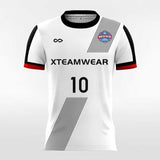 Custom White & Black Men's Soccer Jersey