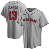 Gray Custom Baseball Jersey