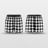 Black&White Plaid Training Shorts Design