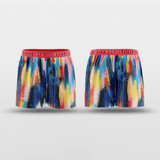 Colorful Black Reversible Training Shorts Design