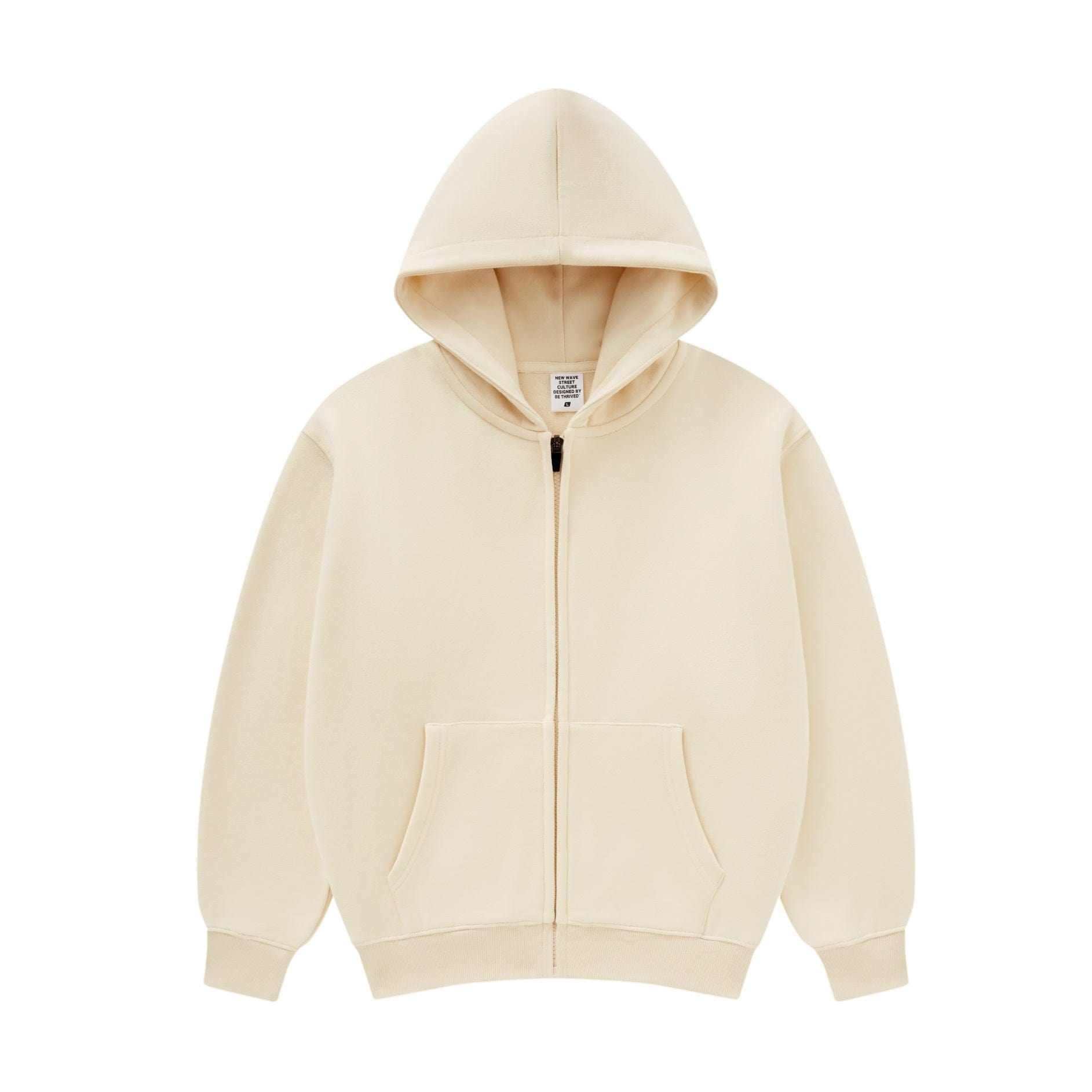 kids zip hoodie light yellow