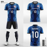 Blue Snakeskin All Over Sublimation Print Soccer Kits