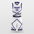Blue&White Stripe Fission Basketball Set for Team