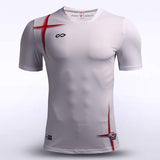 Custom White & Red Men's Soccer Jersey