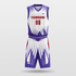 Blue and White Custom Basketball Uniform