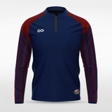 Navy Blue Historic India Custom 1/4 Zip Jersey