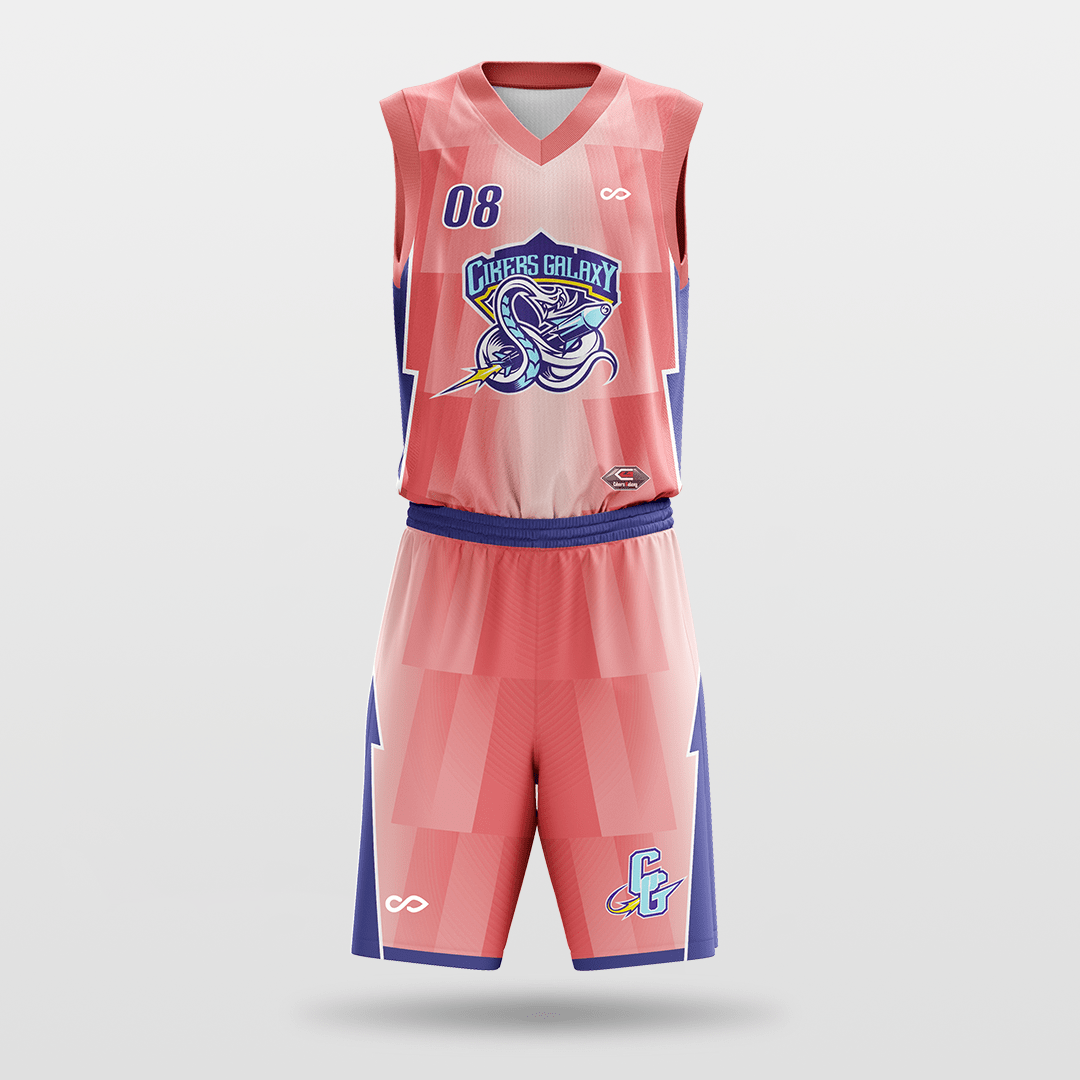 Pink Custom Basketball Uniform