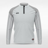 Gray Historic India Men 1/4 Zip Jersey Design