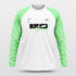 white and green shooting jersey long sleeve