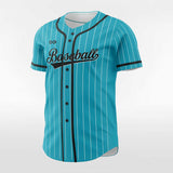 Cyan Plaid Baseball Jersey