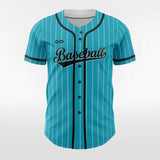 Cyan Plaid Button Down Baseball Jersey