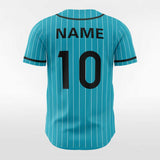 Cyan Plaid Men Baseball Jersey