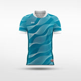 Custom Cyan Kid's Soccer Jersey