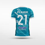 Custom Cyan Kid's Sublimated Soccer Jersey