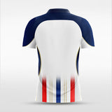 White and Blue Men's Team Soccer Jersey Design