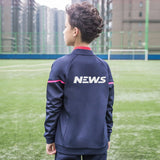 Block Kids Zipper up Jacket Design Blue