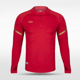 Dragon Vein 3 1/4 Zip Jacket Red