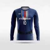 Custom Navy Blue Men's Soccer Jerseys