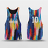 Colorful Black Customized Dry-Fit Basketball Jersey