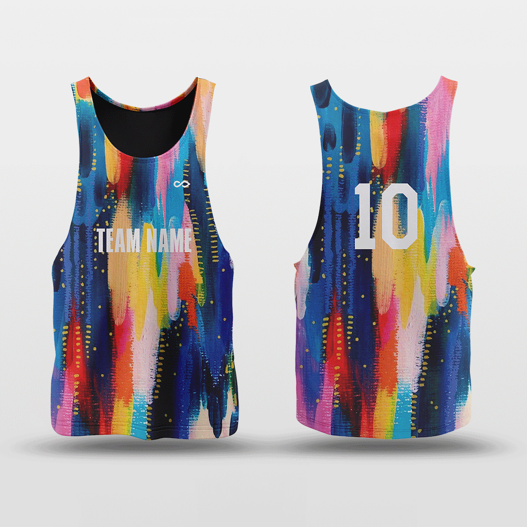 Colorful Black Customized Dry-Fit Basketball Jersey