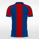 Royal&Red Striped Soccer Uniform Design