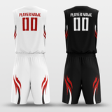 Black&White Custom Sublimated Basketball Set