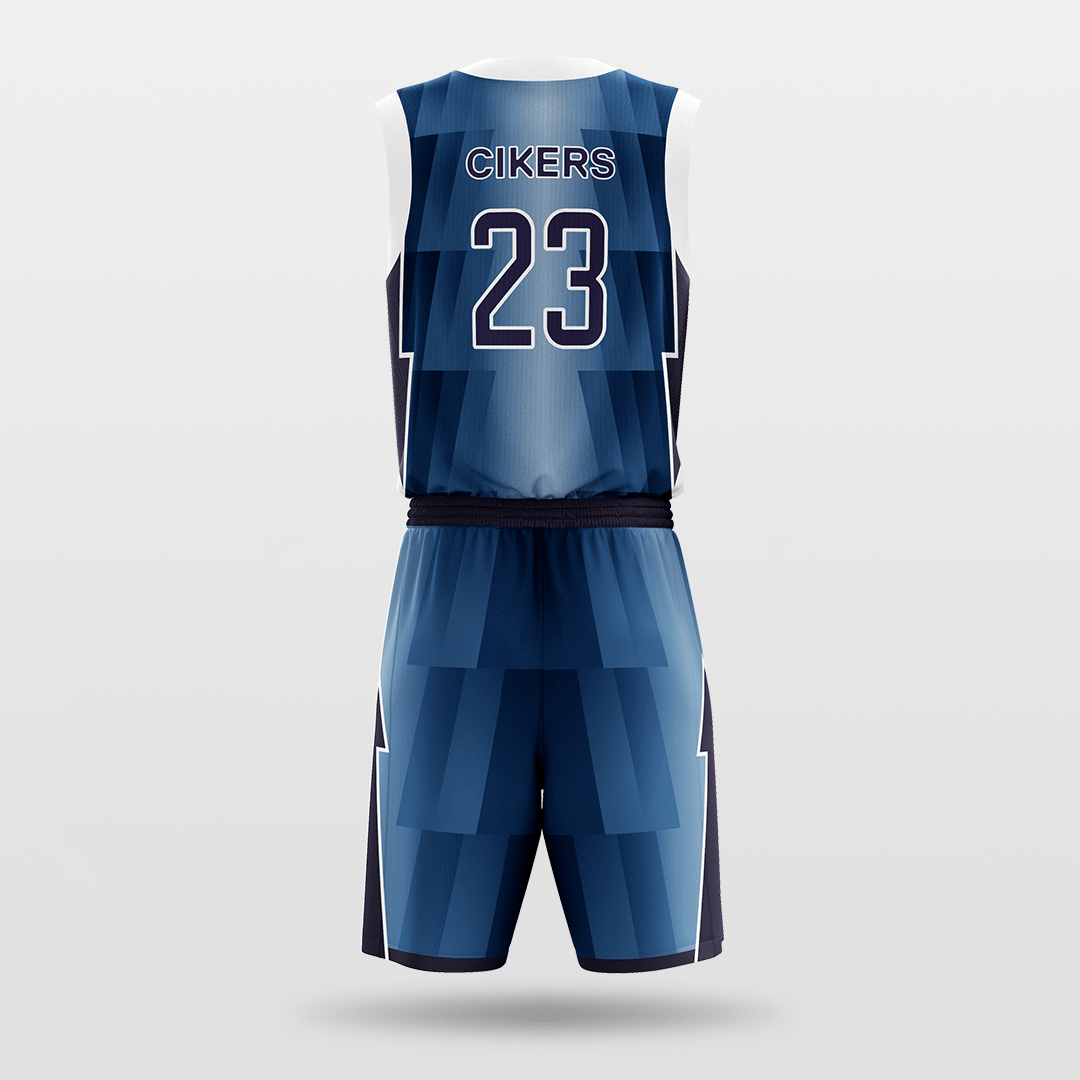 Blue Custom Basketball Set