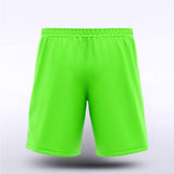 Men Sublimated Shorts Design Fluorescent Green