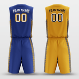 Navy&Yellow Custom Sublimated Basketball Set