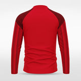 Red Historic India Custom 1/4 Zip Top