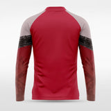 Red Embrace Splash Custom 1/4 Zip Top